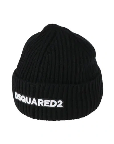 Dsquared2 Man Hat Black Size Onesize Wool, Viscose, Polyamide, Cashmere