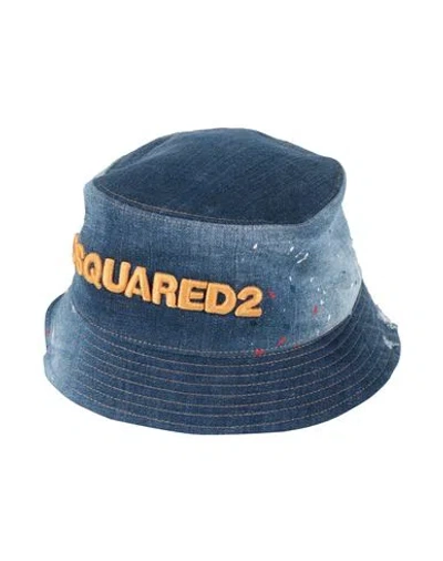Dsquared2 Man Hat Blue Size L Cotton