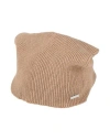 Dsquared2 Man Hat Camel Size Onesize Cotton, Wool In Beige