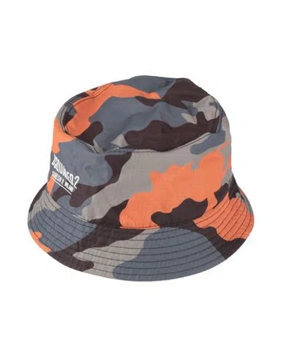 Dsquared2 Man Hat Lead Size L Recycled Nylon In Grey