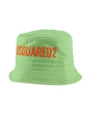 DSQUARED2 DSQUARED2 MAN HAT LIGHT GREEN SIZE ONESIZE COTTON