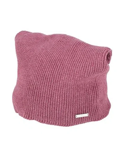 Dsquared2 Man Hat Mauve Size Onesize Cotton, Wool In Pink