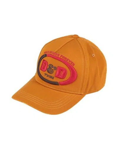 Dsquared2 Man Hat Mustard Size Onesize Cotton In Yellow