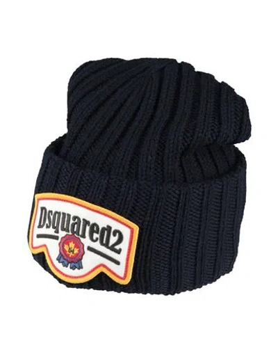 Dsquared2 Man Hat Navy Size Onesize Wool