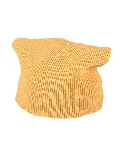 Dsquared2 Man Hat Ocher Size Onesize Cotton, Wool In Orange