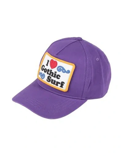 Dsquared2 Man Hat Purple Size Onesize Cotton