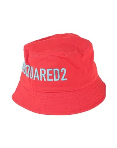 Dsquared2 Man Hat Red Size Onesize Cotton In Pink
