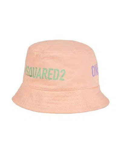 Dsquared2 Man Hat Salmon Pink Size S Organic Cotton