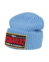Dsquared2 Man Hat Sky Blue Size Onesize Wool