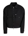 Dsquared2 Man Jacket Black Size 36 Virgin Wool In Blue