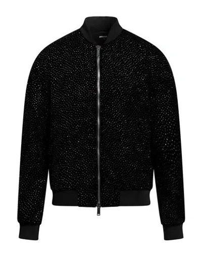 Dsquared2 Man Jacket Black Size 42 Viscose, Polyester, Silk