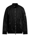 Dsquared2 Man Jacket Black Size 38 Cotton, Metallic Fiber
