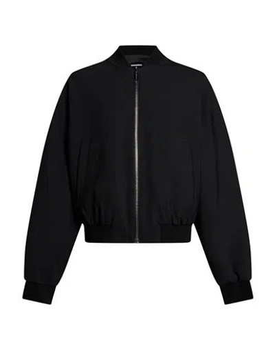 Dsquared2 Man Jacket Black Size 38 Polyester, Virgin Wool, Elastane