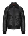 DSQUARED2 DSQUARED2 MAN JACKET BLACK SIZE 36 POLYESTER, VISCOSE, POLYURETHANE