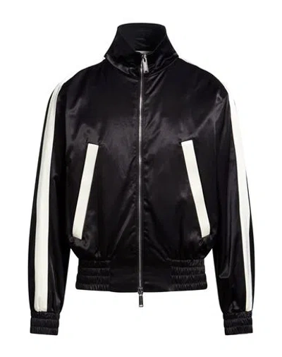 Dsquared2 Man Jacket Black Size 40 Cotton, Viscose, Elastane