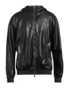 Dsquared2 Man Jacket Black Size 44 Polyester, Polyurethane, Cotton In Black