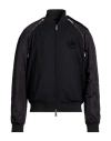 Dsquared2 Logo-flocked Bomber Jacket In Black
