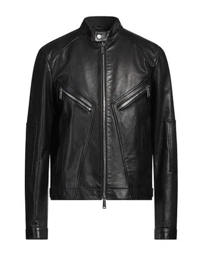 Dsquared2 Man Jacket Black Size 42 Calfskin