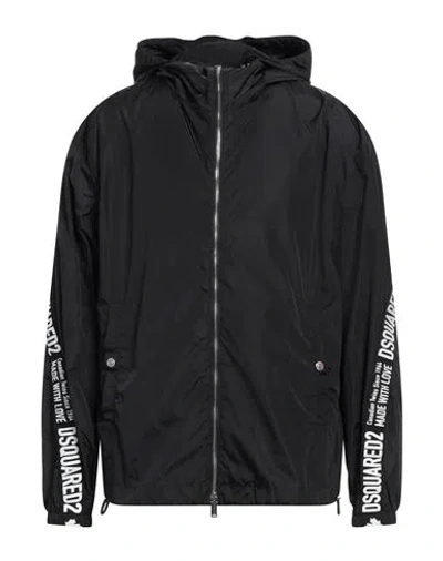 Dsquared2 Man Jacket Black Size 42 Polyamide, Polyester