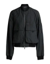 Dsquared2 Solid Color Bomber With Frontal Maxi Pockets In Black