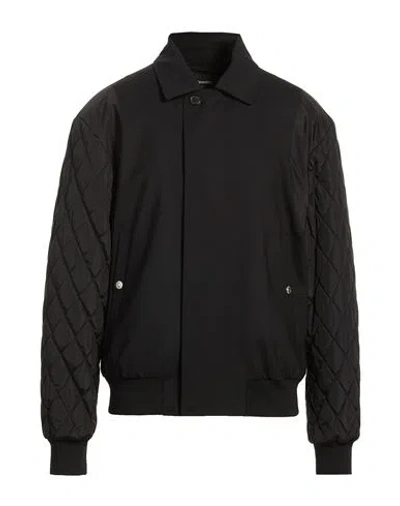 Dsquared2 Man Jacket Black Size 42 Virgin Wool, Elastane