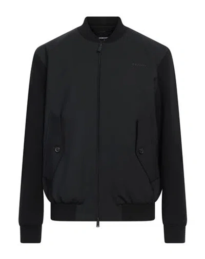 Dsquared2 Man Jacket Black Size 44 Virgin Wool, Elastane