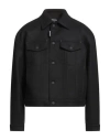 Dsquared2 Long Sleeve Collared Coat With Chest Pockets In Black