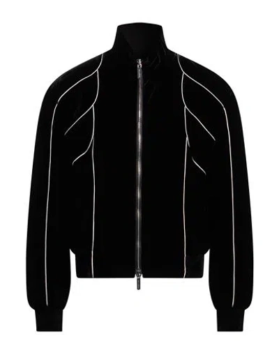 Dsquared2 Man Jacket Black Size 42 Viscose, Cupro