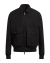 Dsquared2 Man Jacket Black Size 44 Cotton, Elastane In Black