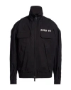 Dsquared2 Man Jacket Black Size 44 Cotton, Elastane