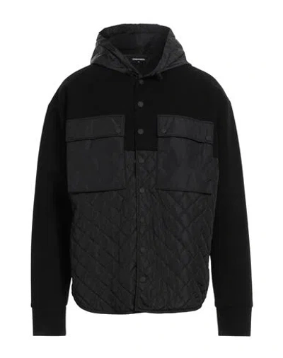 Dsquared2 Man Jacket Black Size 40 Polyamide, Viscose, Elastane