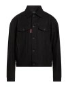 Dsquared2 Man Jacket Black Size 44 Virgin Wool, Polyamide
