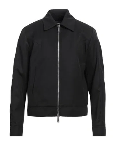 Dsquared2 Man Jacket Black Size 46 Polyester, Virgin Wool