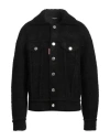 Dsquared2 Man Jacket Black Size L Alpaca Wool, Polyester In Black
