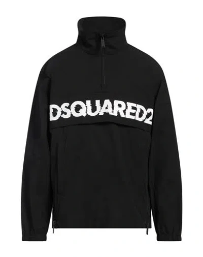 Dsquared2 Man Jacket Black Size L Cotton, Elastane