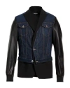 Dsquared2 Man Jacket Blue Size 38 Cotton, Elastane, Virgin Wool, Polyurethane In Blue