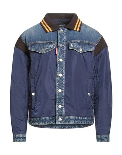 Dsquared2 Man Jacket Blue Size 42 Polyamide