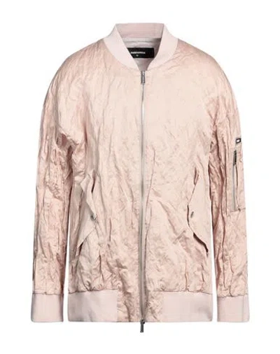 Dsquared2 Crumpled Effect Cotton Jacket In Pink