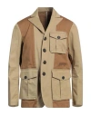 DSQUARED2 DSQUARED2 MAN JACKET CAMEL SIZE 40 COTTON, ELASTANE