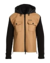 Dsquared2 Man Jacket Camel Size 42 Virgin Wool, Polyamide, Elastane In Brown