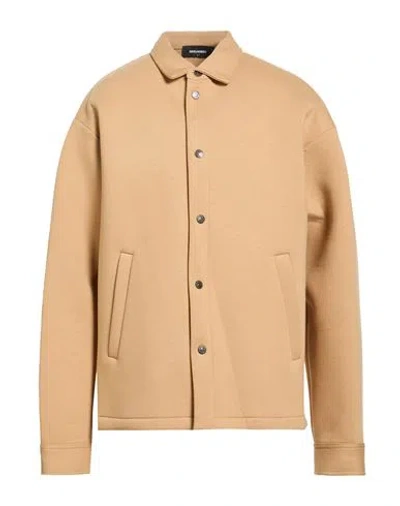 Dsquared2 Man Jacket Camel Size L Cotton In Sand