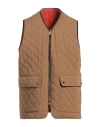 Dsquared2 Man Jacket Camel Size M Cotton In Beige
