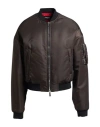 Dsquared2 Man Jacket Chocolate Brown Size 36 Polyamide, Polyurethane