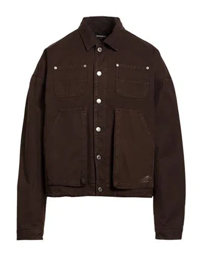 Dsquared2 Man Jacket Chocolate Brown Size 44 Cotton