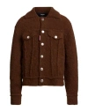 Dsquared2 Man Jacket Chocolate Brown Size L Alpaca Wool, Polyester