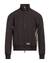 Dsquared2 Man Jacket Dark Brown Size 38 Polyester, Virgin Wool In Brown