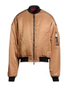 Dsquared2 Man Jacket Gold Size 44 Polyamide, Polyurethane In Brown