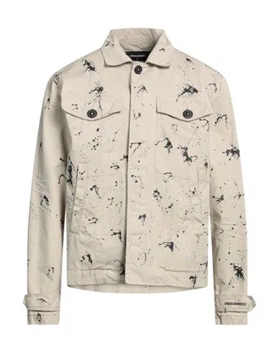 Dsquared2 Man Jacket Grey Size M Cotton