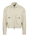 Dsquared2 Man Jacket Light Grey Size 44 Cotton In Neutral