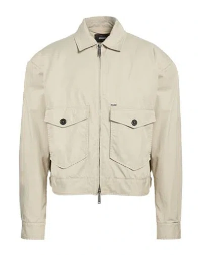 Dsquared2 Man Jacket Light Grey Size 44 Cotton In Neutral